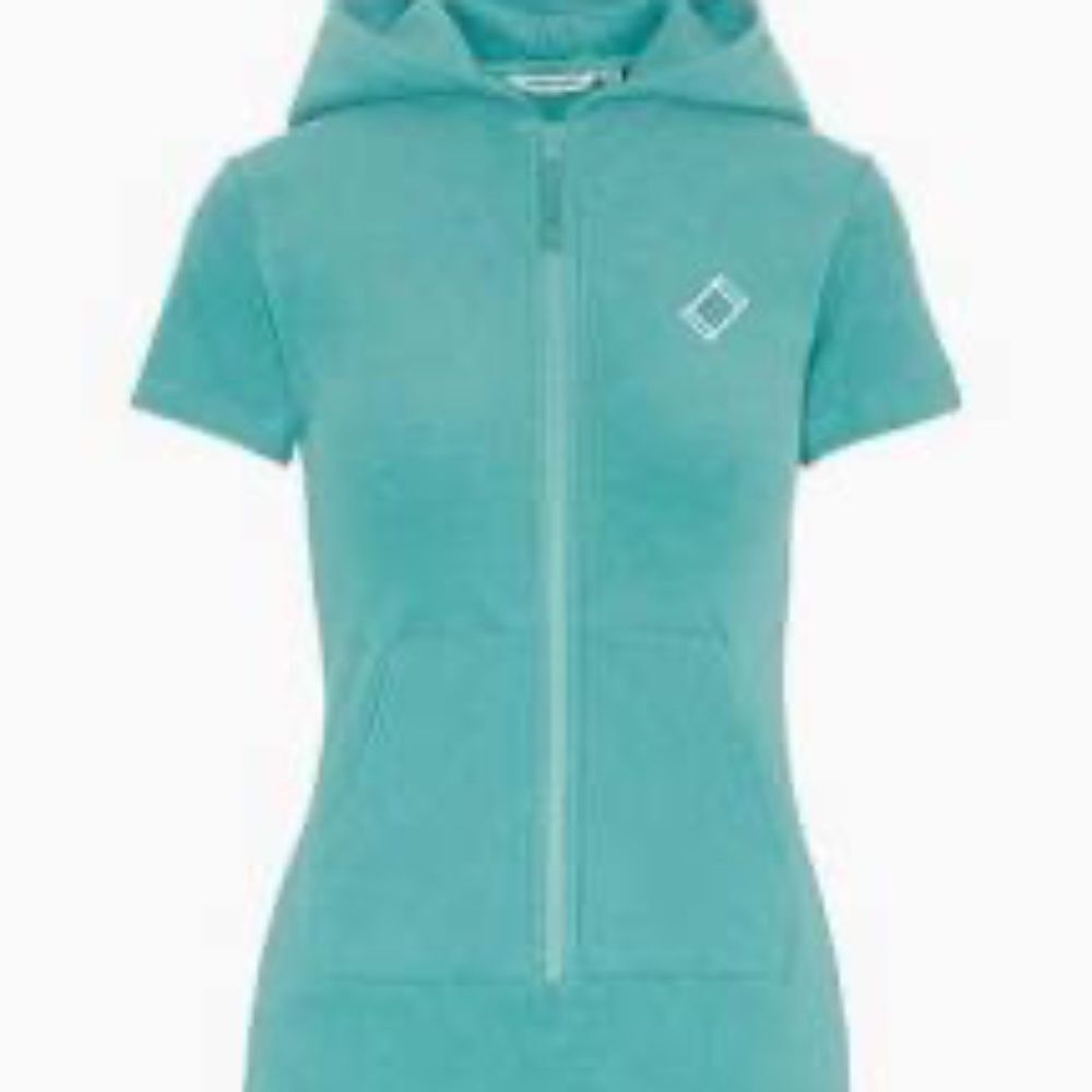 Towel Club NWT Short Fitted Dark Mint‎ Jumpsuit Sz XS